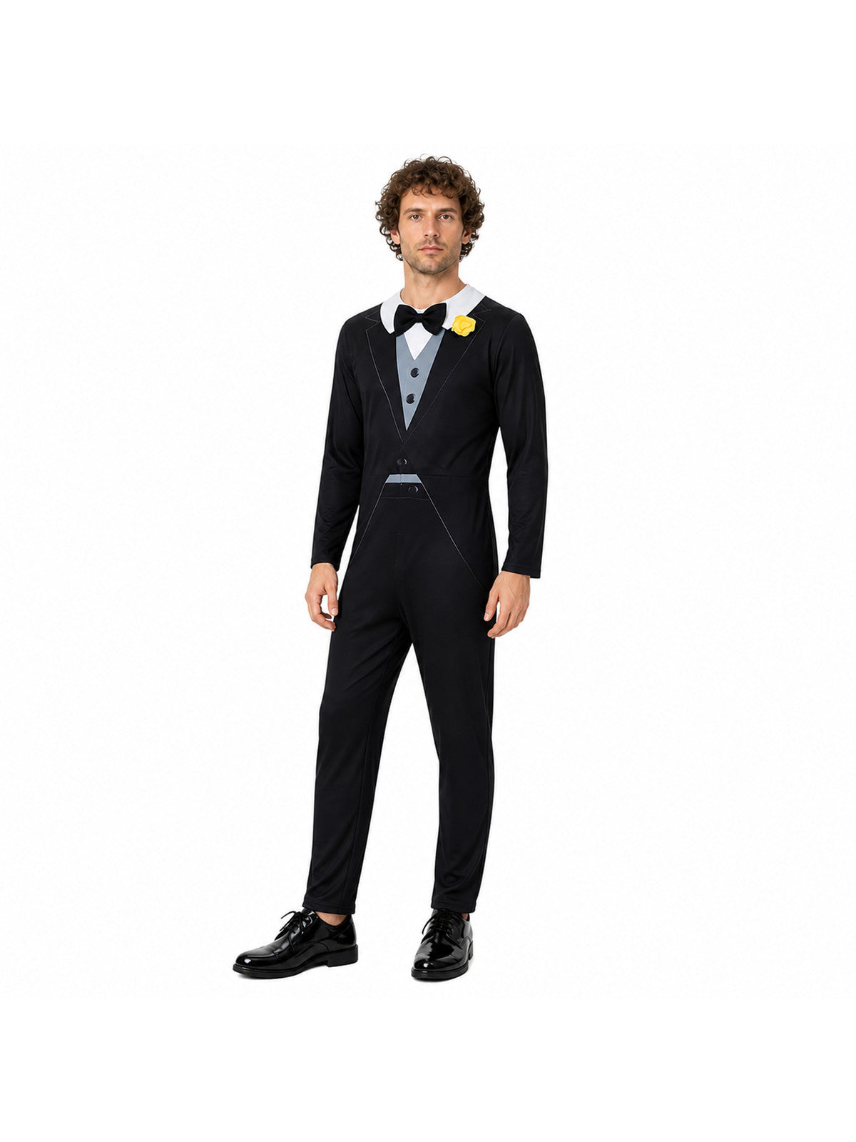 Children’s Cosplay Jumpsuit with Collar and Bow Tie