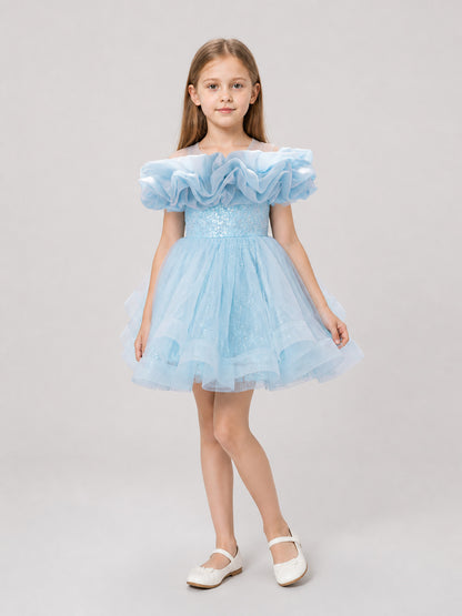 Sequin Princess Dress for Girls with a Full Skirt Costume Dresses detail