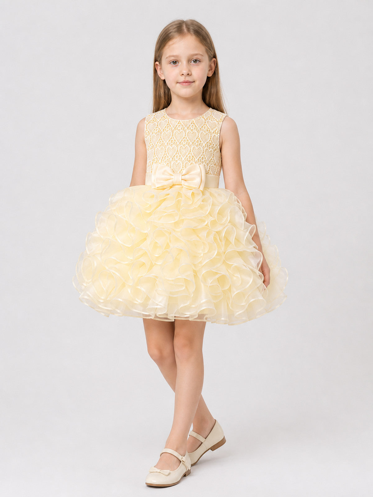 Girls' Dressy Lace Dress with a Full Skirt Costume Dresses detail