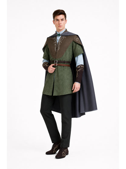 Legolas Cosplay Costume with Cape and Belts Costume Capes detail