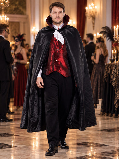 Adult Vampire Costume with Cape and Vest
