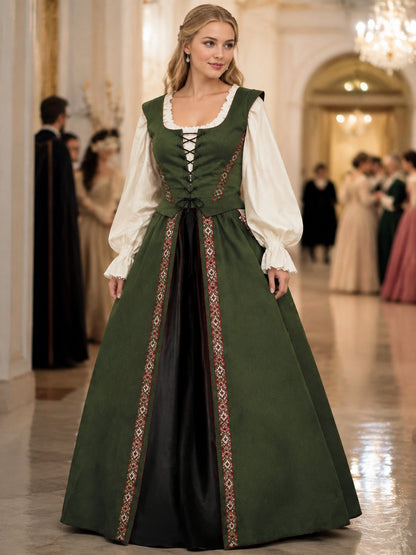 Medieval-Style Dress Set with Lacing lifestyle view