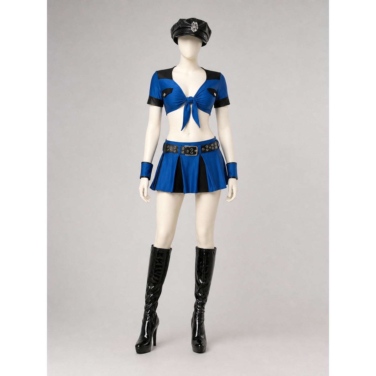 Police-Style Skirt Costume for Role-Playing Looks