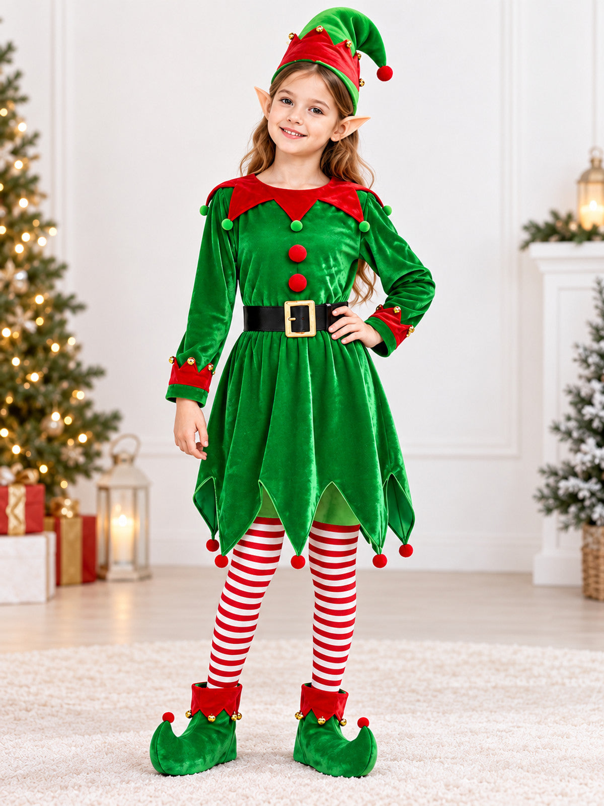 Kids' Green Elf Costume