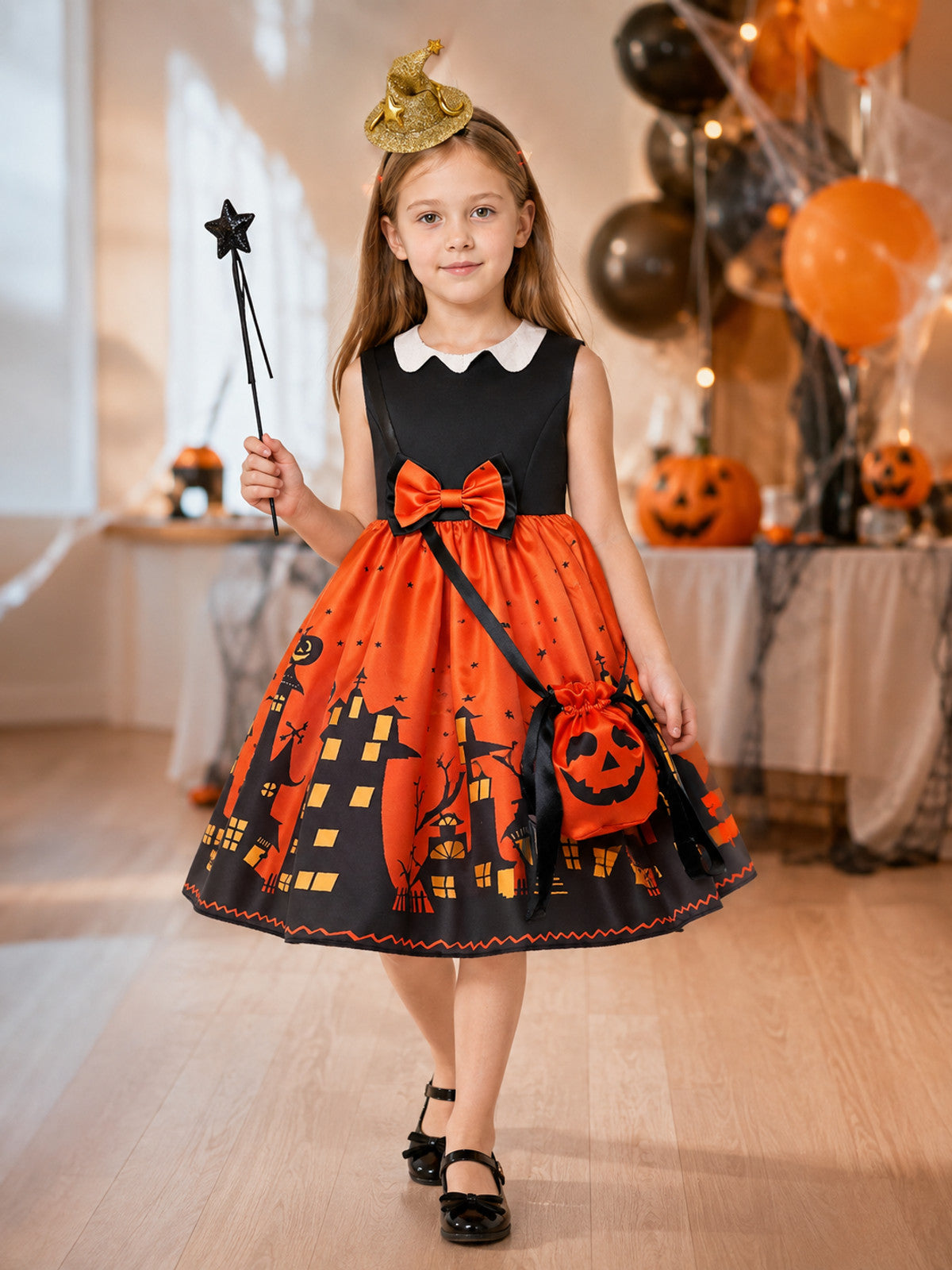 Children’s Carnival Dress with Full Skirt lifestyle view