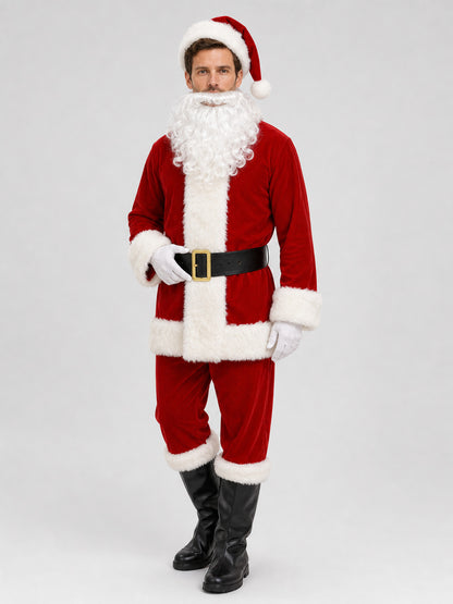 Red Santa Claus Costume, Cosplay Set Costumes detail