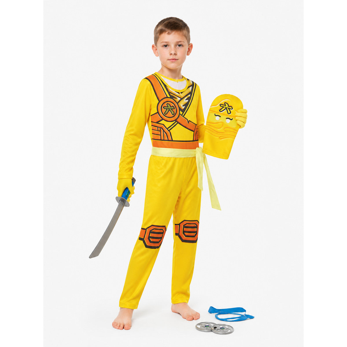 Ninja Costume Jumpsuit with Mask and Gloves Costume Masks detail