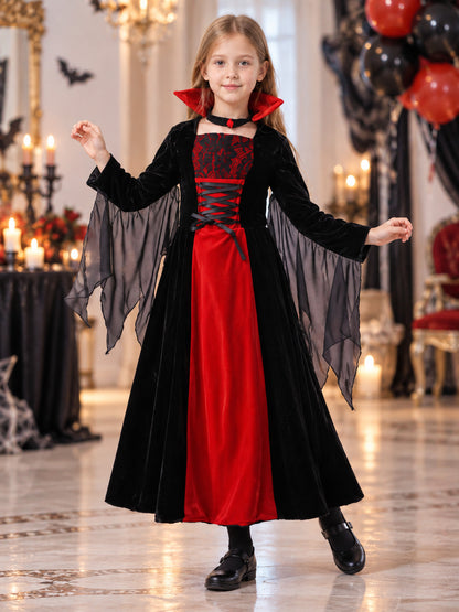 Vampire Costume with Collar and Lacing lifestyle view