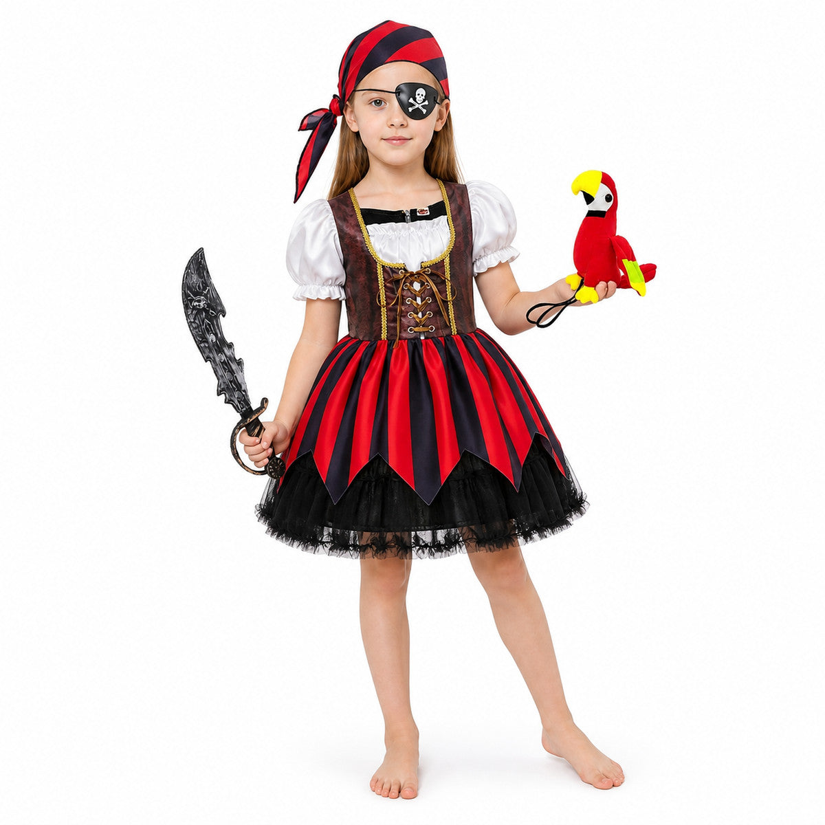 Pirate Costume with Dress and Accessories for Children Costume Dresses detail