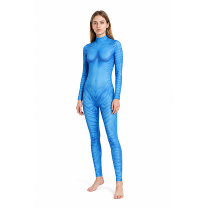 Blue Avatar Cosplay Jumpsuit Costume lifestyle