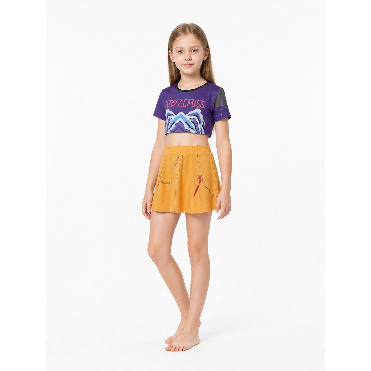 Mira Carnival Costume with Top and Skirt, Orange Costumes detail