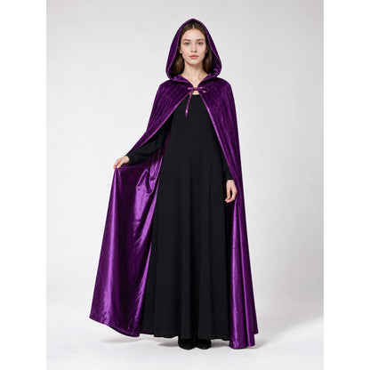 Purple Hooded Costume Cloak lifestyle