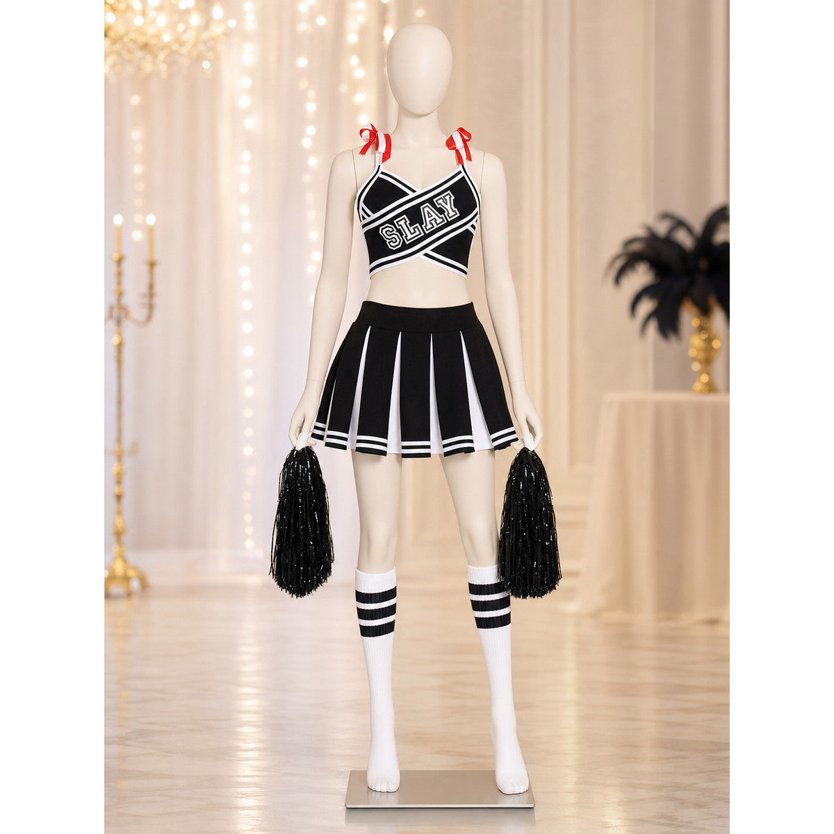 Performance costume: top and pleated skirt