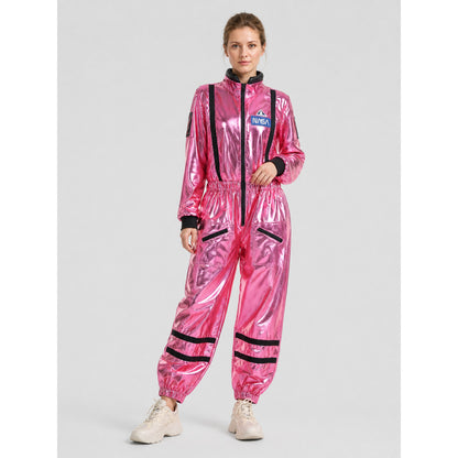 Pink NASA Jumpsuit for Cosplay and Halloween, M-XL Costumes detail