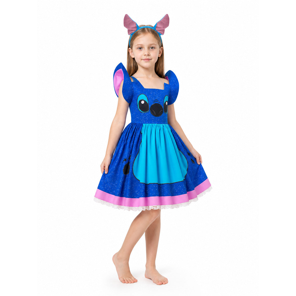 Stitch Halloween Carnival Dress with Headband Costume Dresses detail