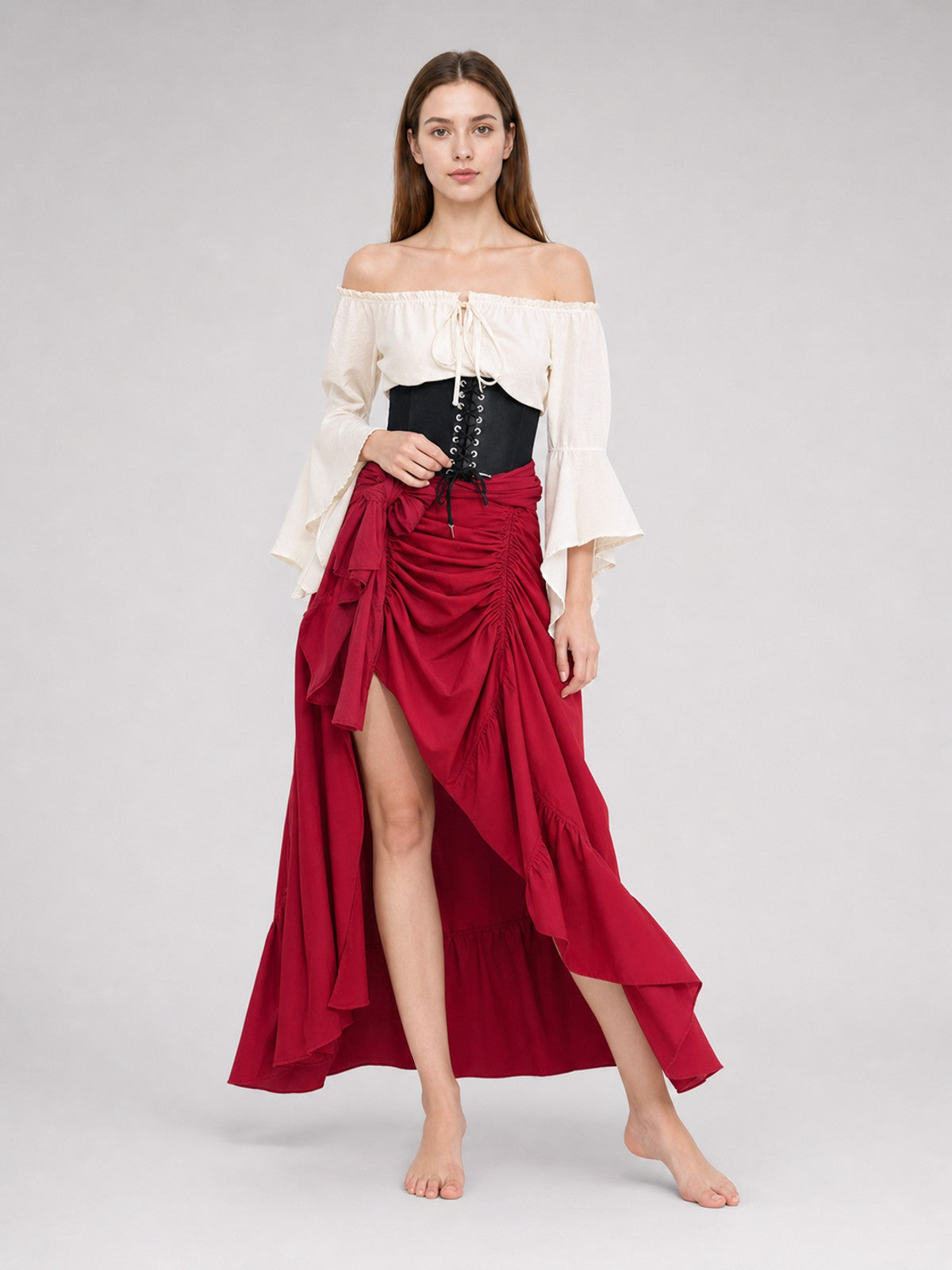 Pirate-Style Costume with Corset
