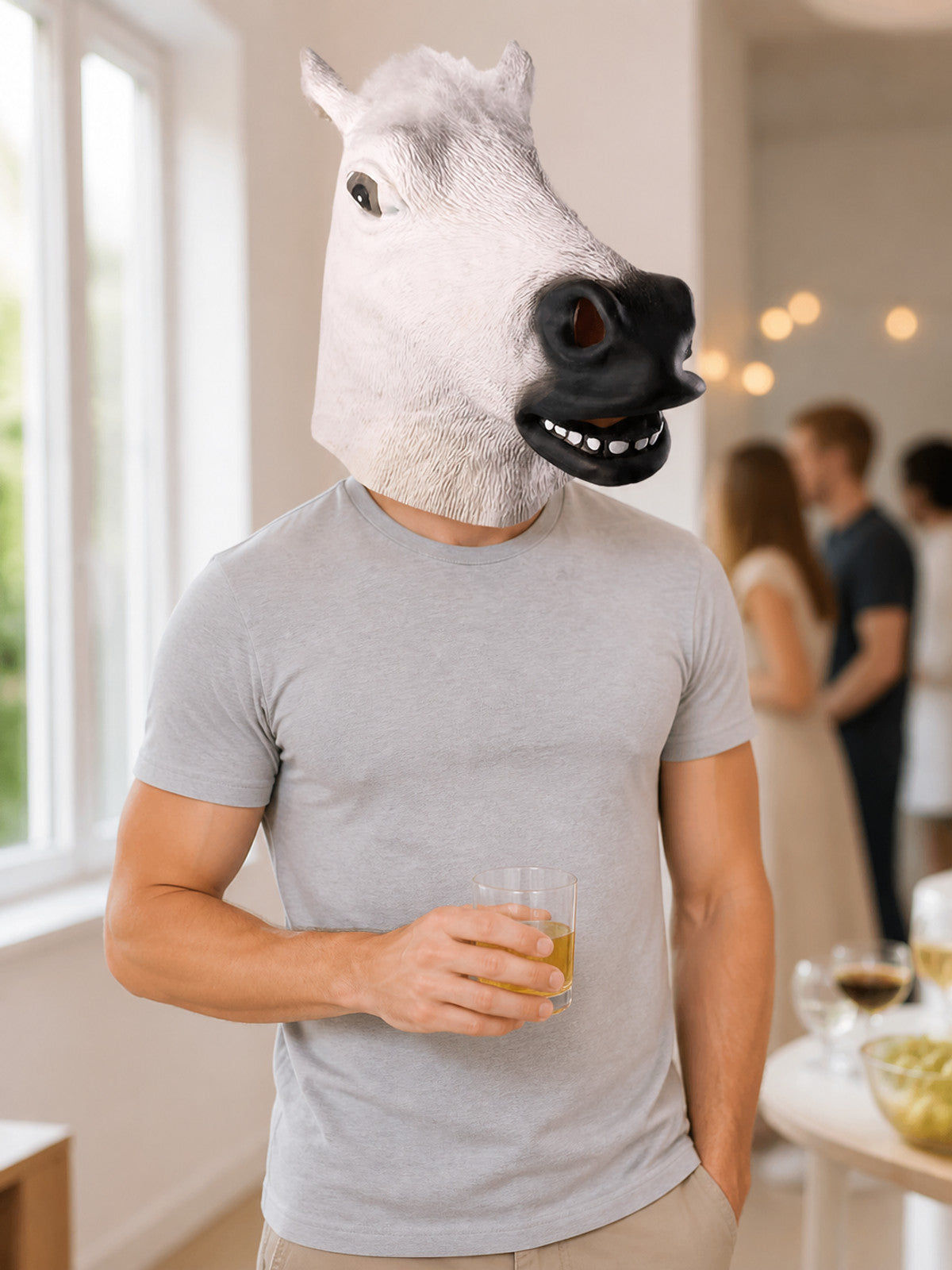 Halloween Carnival Horse Head Mask lifestyle view