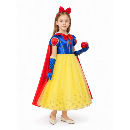 Snow White Costume with Cape and Headband for Carnival Costume Capes detail