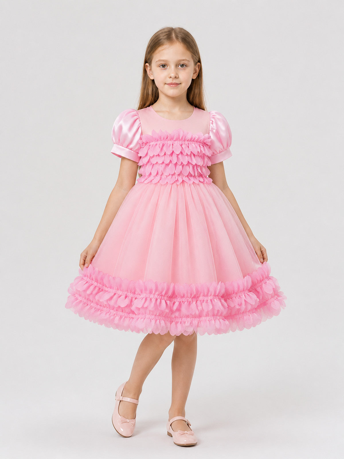 Tutu Dress with 3D Petals, Full Skirt Costume Dresses detail