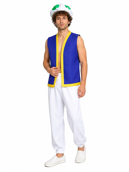 Character Costume with Sleeveless Top, Pants, and Hat Costume Headwear detail