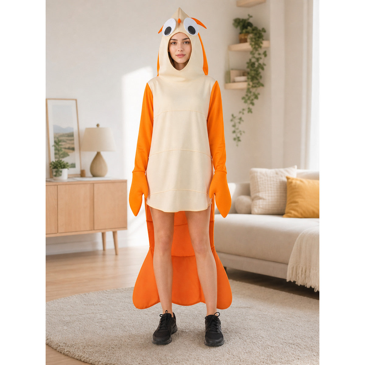 Shrimp One-Piece Costume with Hood lifestyle