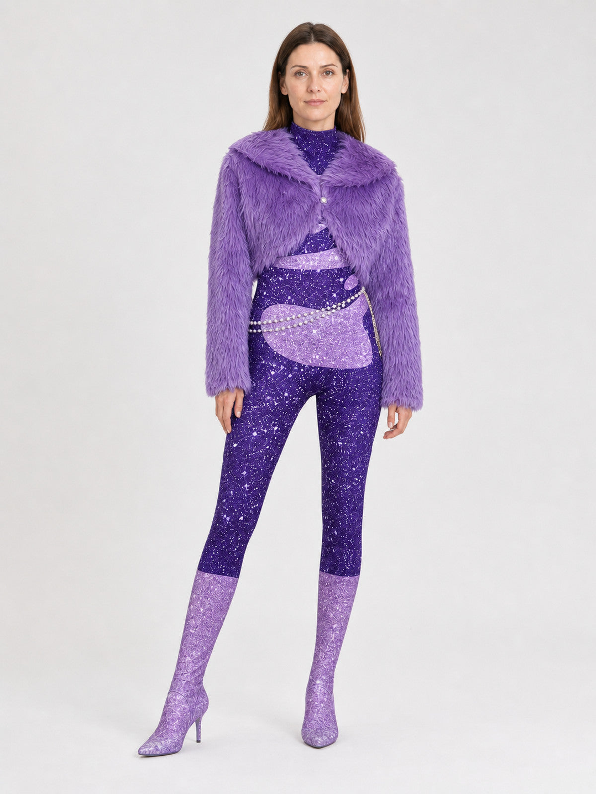 Gazelle (Shakira) Cosplay Costume: Jumpsuit, Jacket, Chain Costumes detail