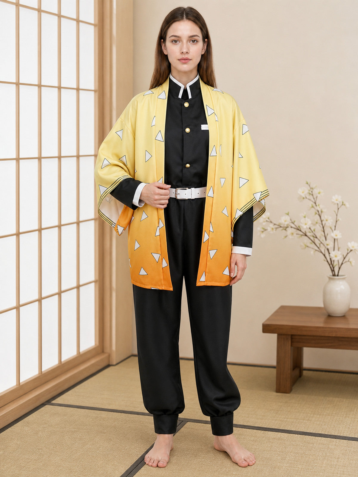 Anime Cosplay Costume with Haori Jacket lifestyle view