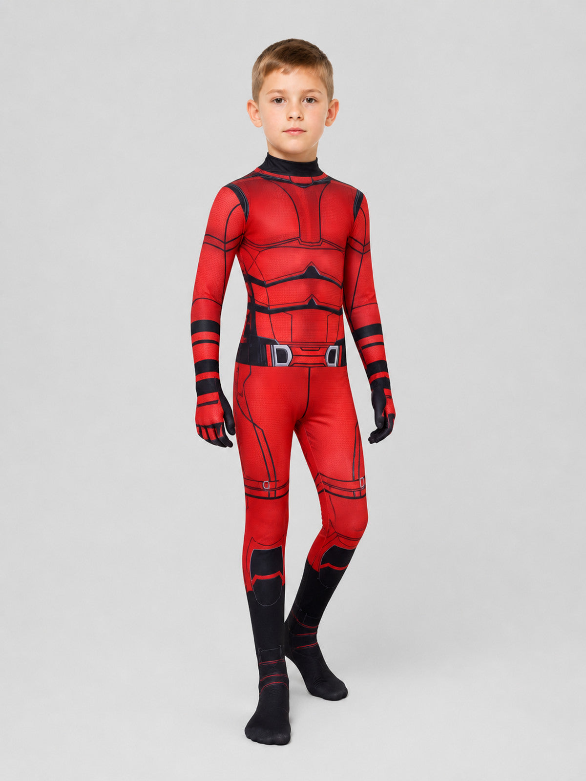 Daredevil Cosplay Costume: Red Jumpsuit with Mask Costume Masks detail