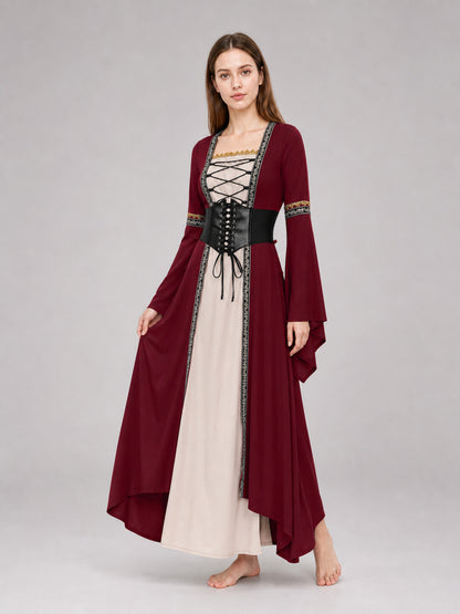 Gothic Renaissance Dress with Corset Lacing