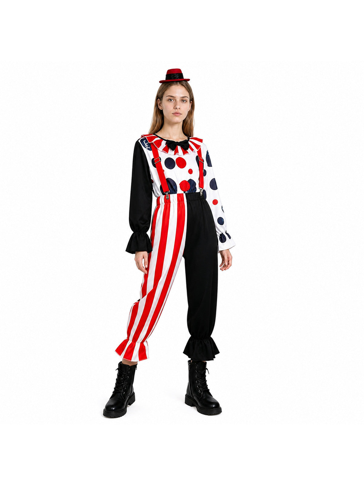 Circus Clown Costume with Hat for Halloween