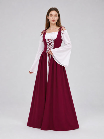 Long Medieval-Style Dress with Blouse Costume Dresses detail