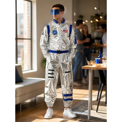 Astronaut Jumpsuit with NASA Patches for Stage Performances lifestyle view