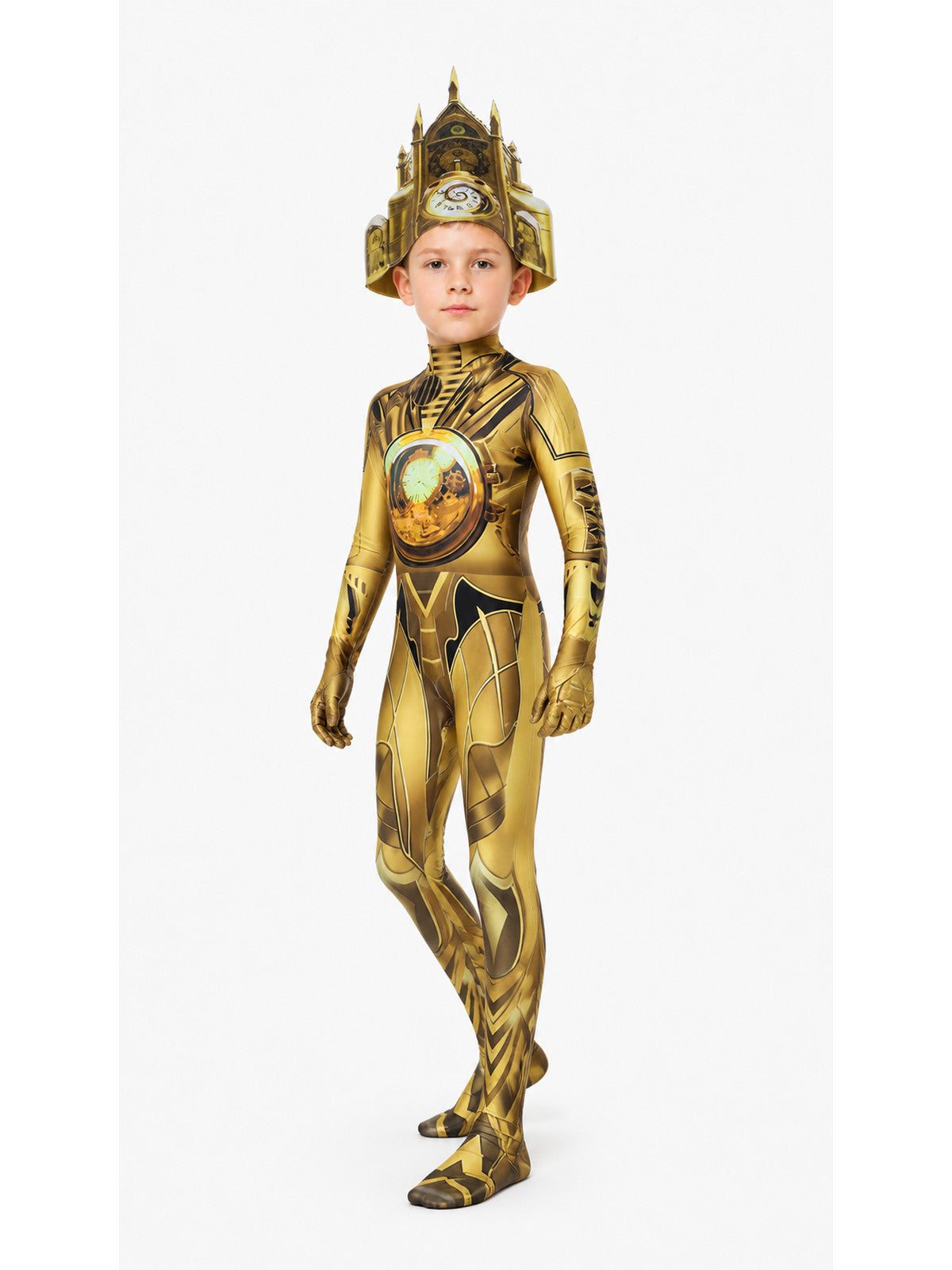 Black-and-Gold TV Man Jumpsuit from Skibidi Toilet