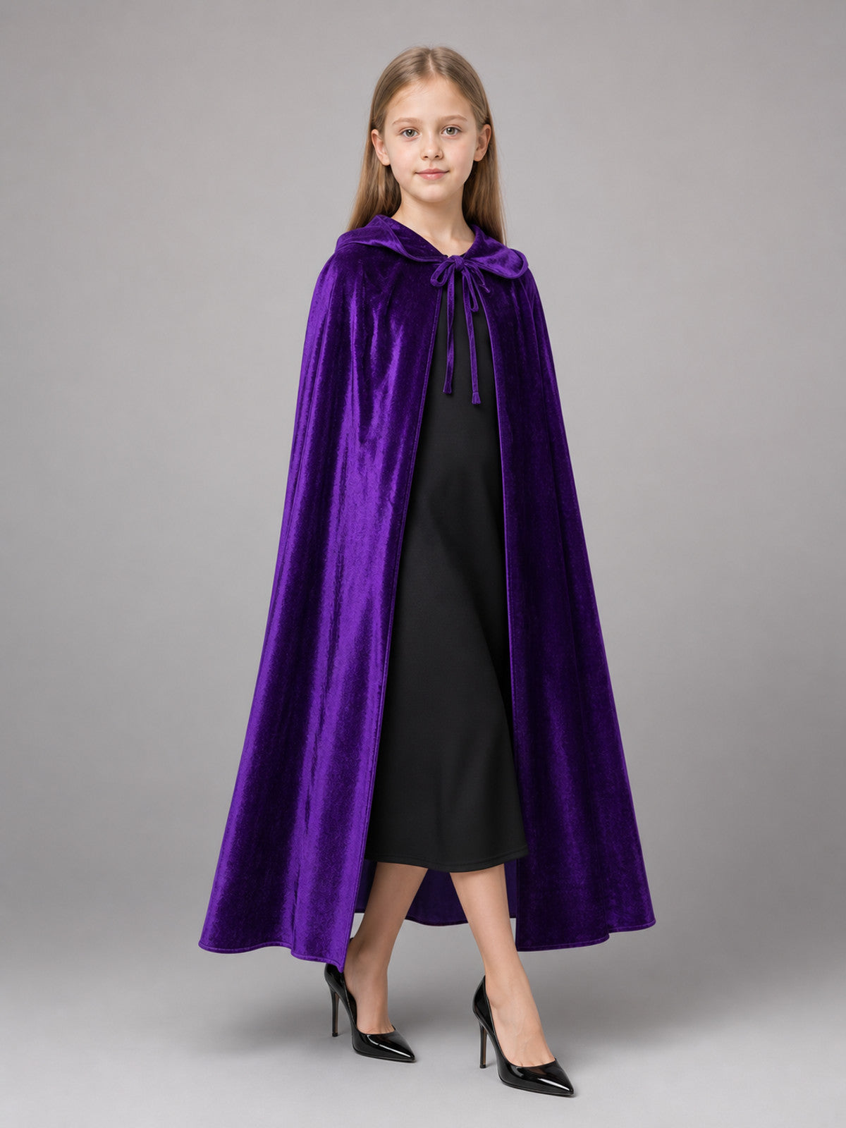 Purple Hooded Carnival Cape