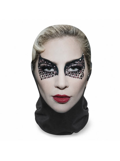 3D Printed Lady Gaga Style Mask, Elastic Full Face Cosplay Balaclava, Breathable