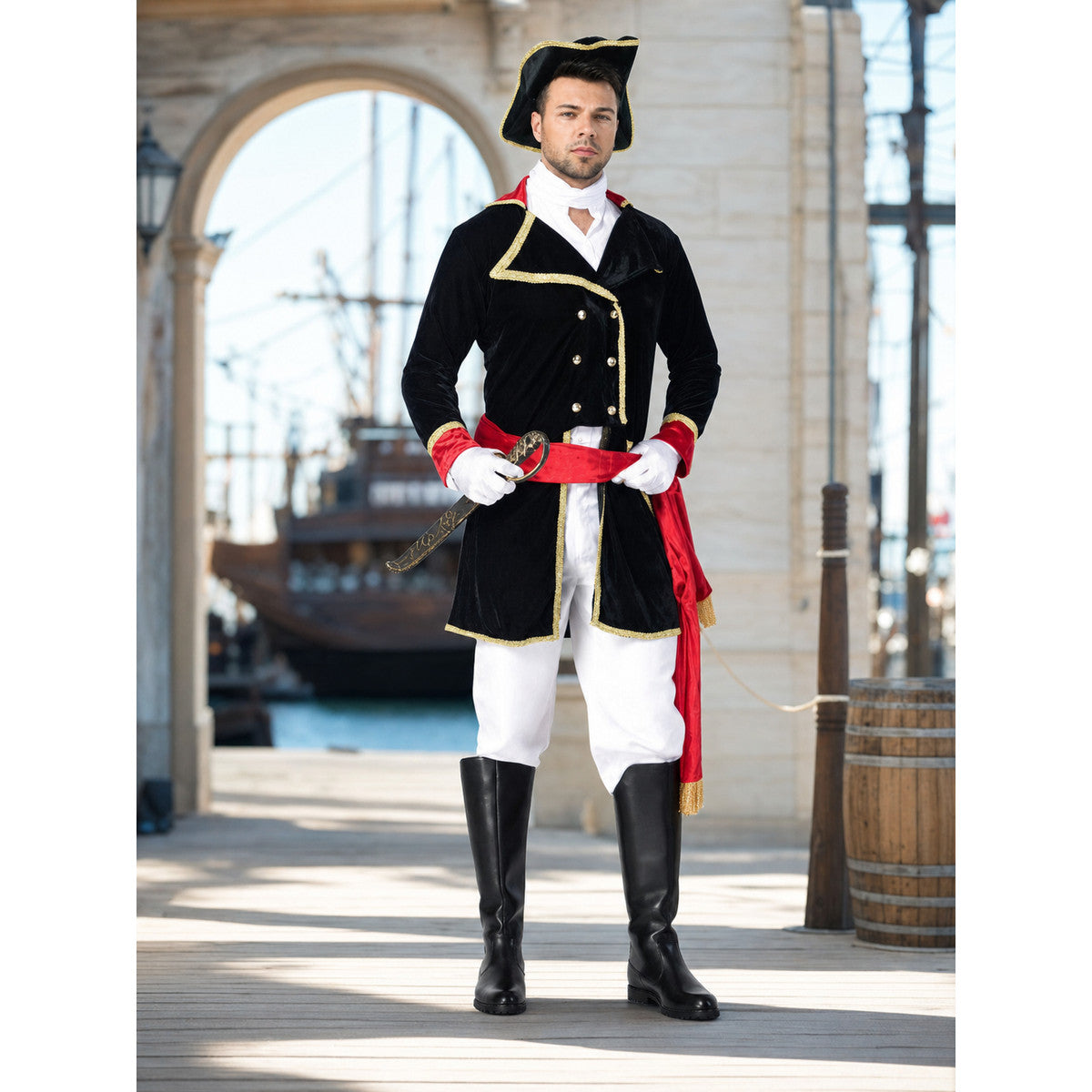 Pirate Captain Costume with Hat lifestyle view