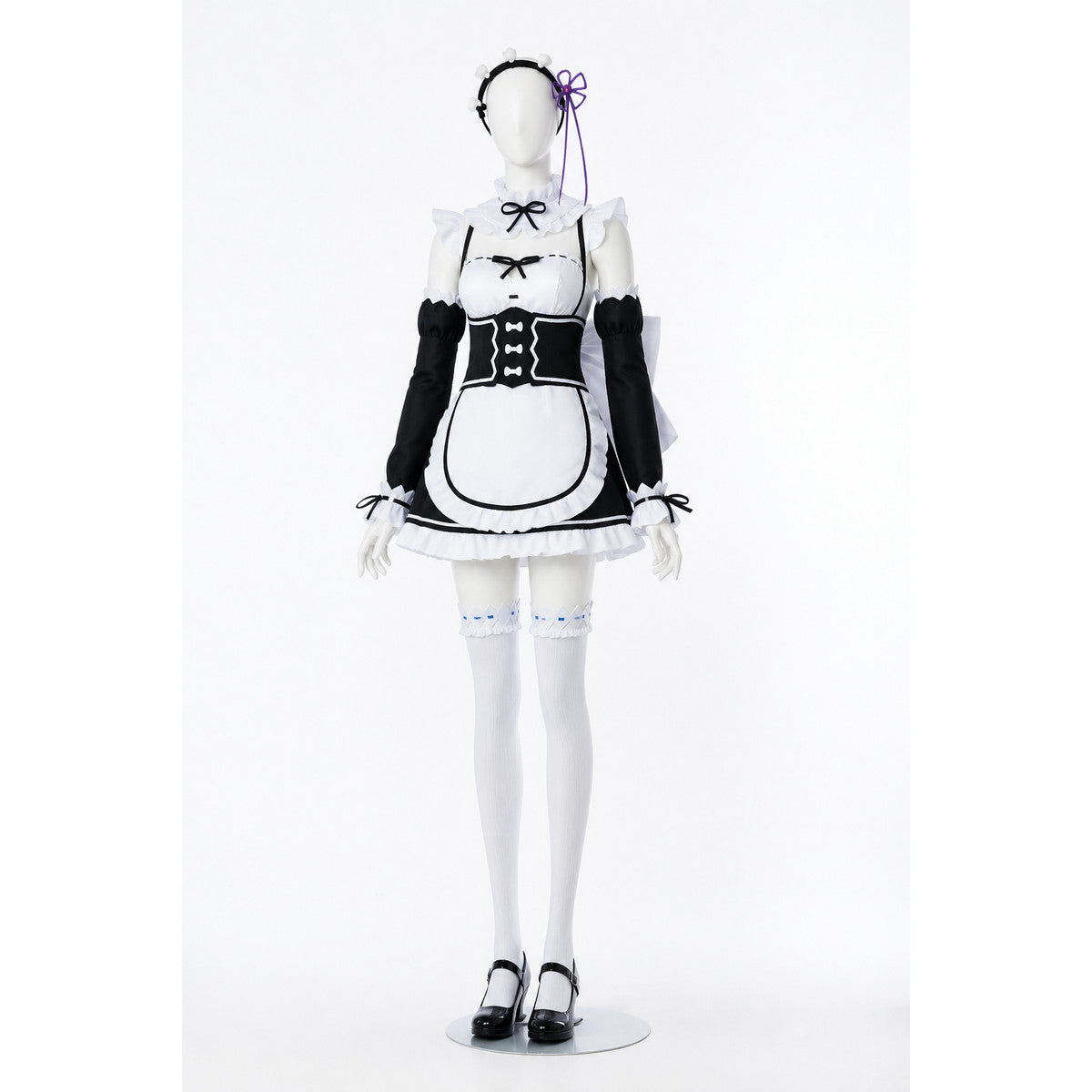 Cosplay costume with accessories, black and white