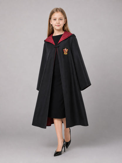 Black Hooded Carnival Cloak for Cosplay