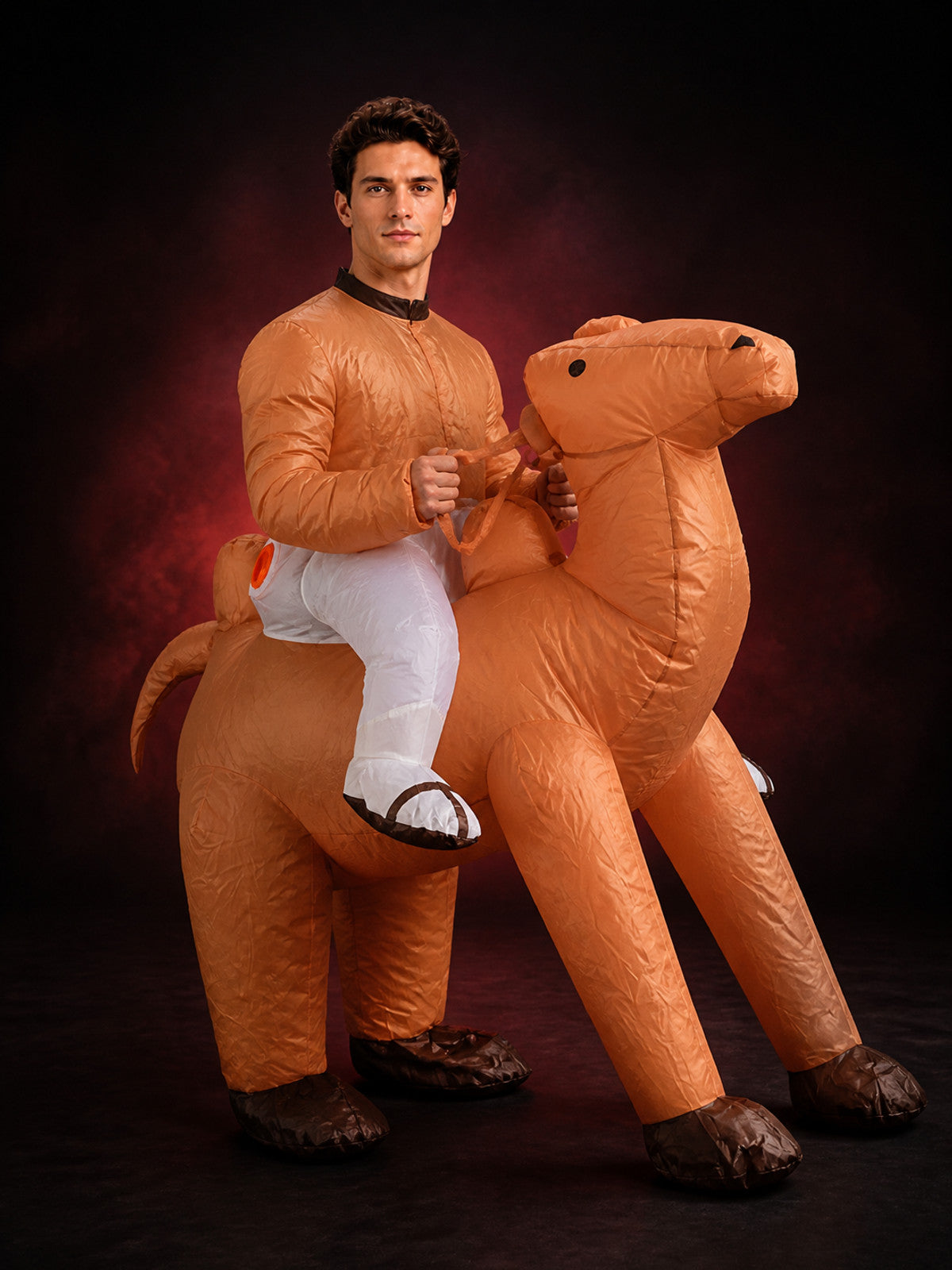 Ride-On Inflatable Camel Costume Jumpsuit for Halloween Party