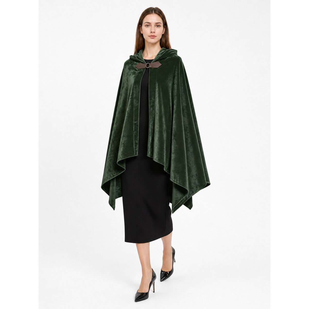 Green Hooded Costume Cloak for Cosplay lifestyle