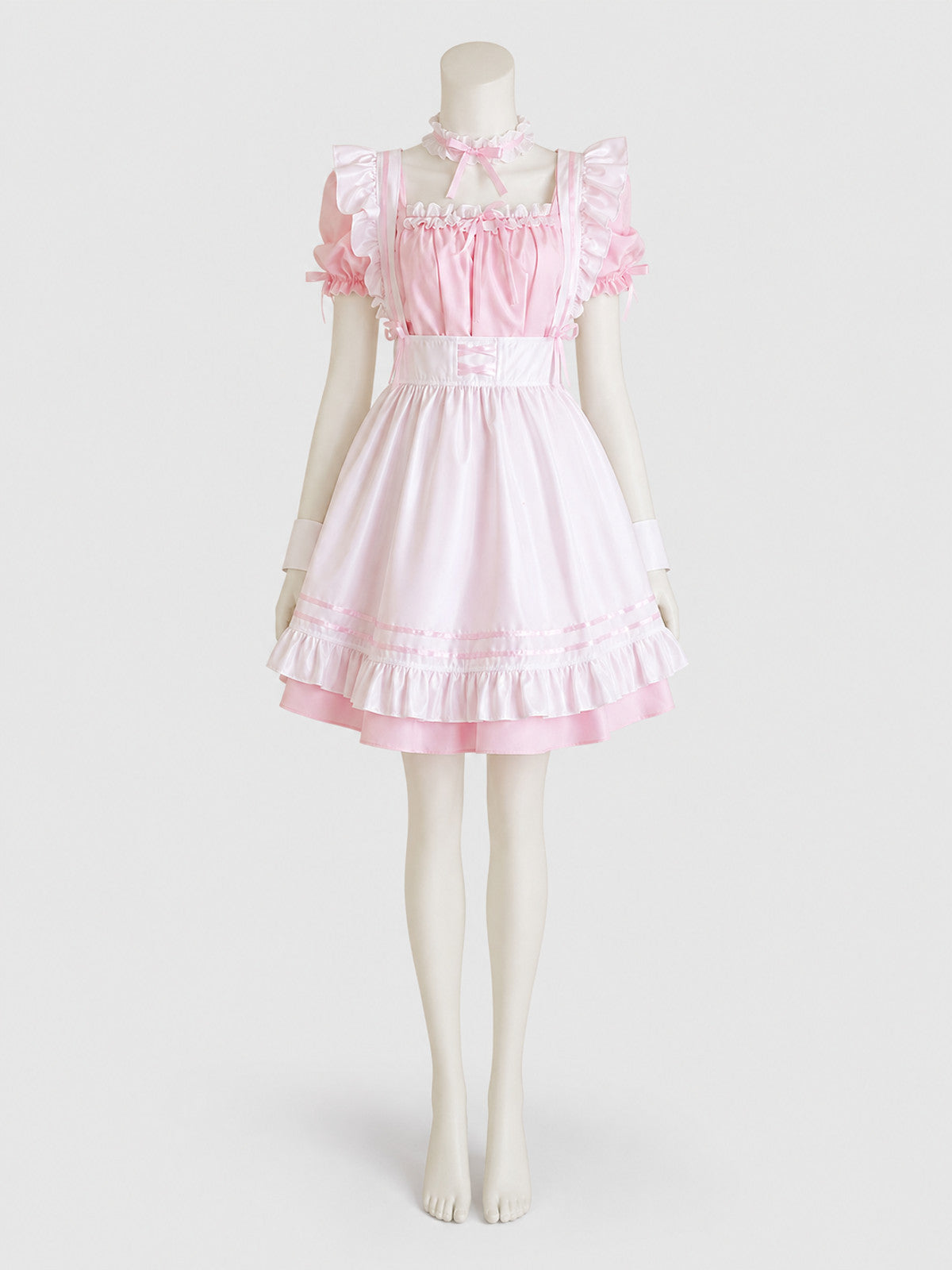 Lolita Dress with Apron and Tiered Ruffles Costume Dresses detail
