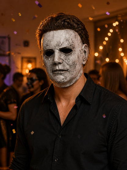 Halloween and Cosplay Carnival Mask with Gray Face lifestyle view