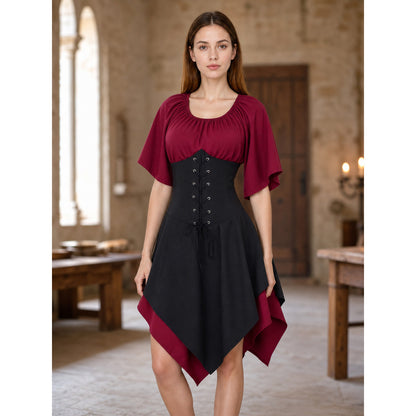 Gothic-Style Costume Dress with Corset Panel