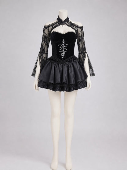 Gothic Lace Halloween Cosplay Dress