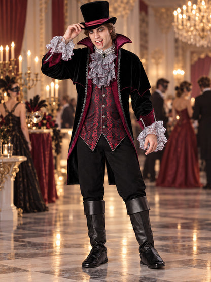 Vampire Carnival Costume with Jabot and Top Hat