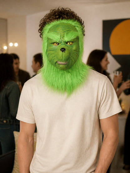 Green Halloween and Cosplay Carnival Mask