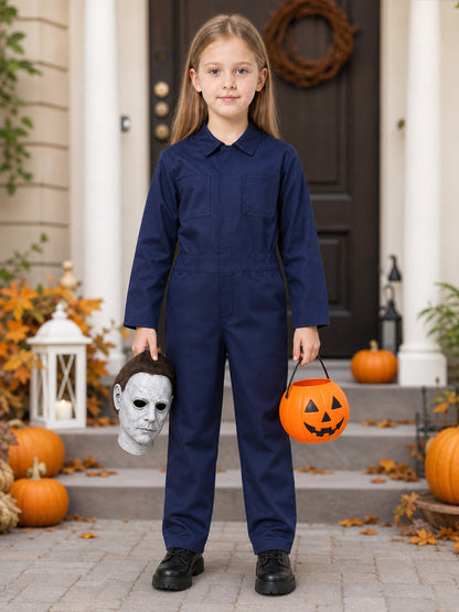 Kids' Horror Costume with Mask and Knife for Halloween lifestyle view