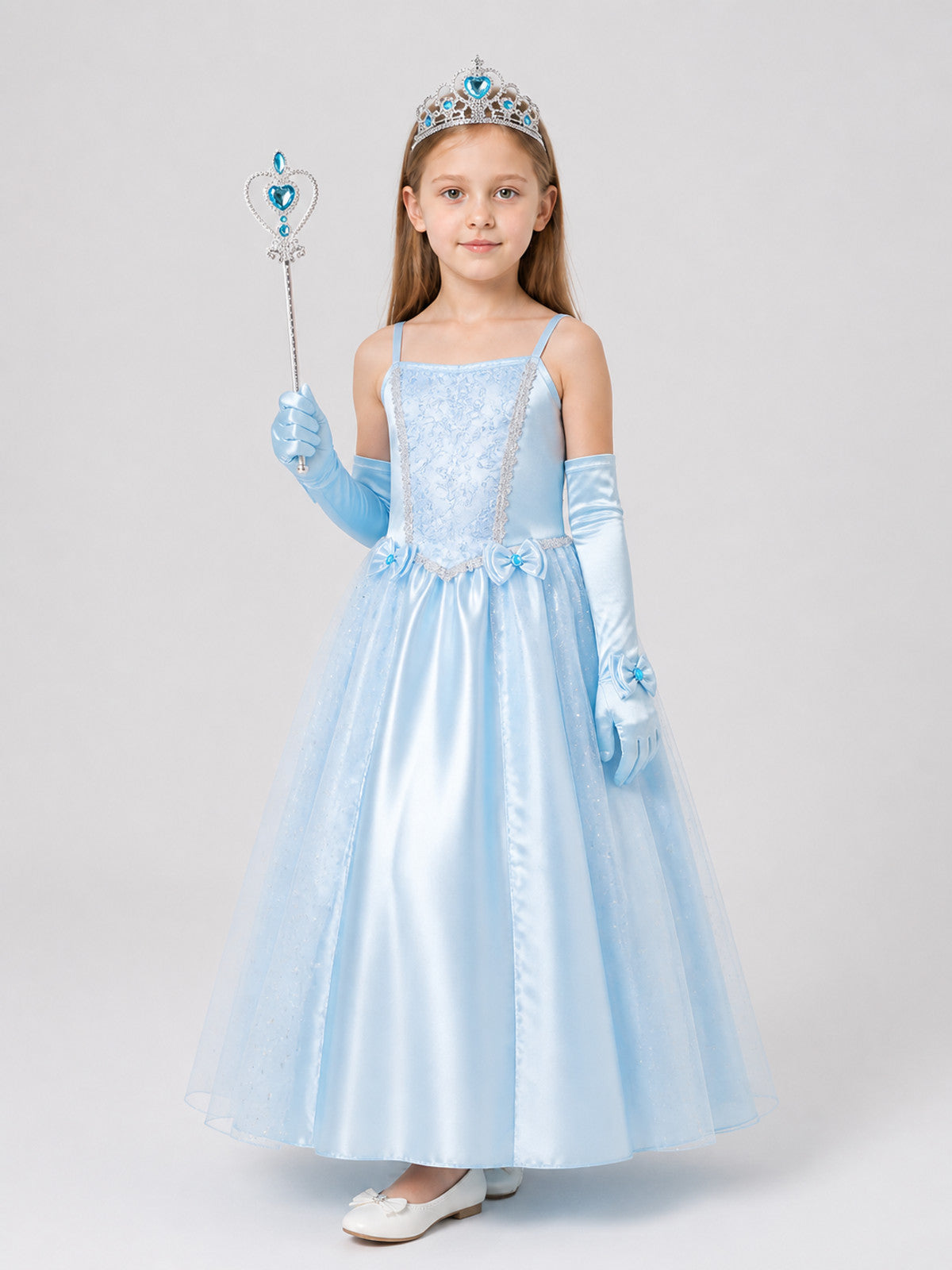 Costume Accessory Set: Crown, Wand, and Gloves Costume Headwear detail