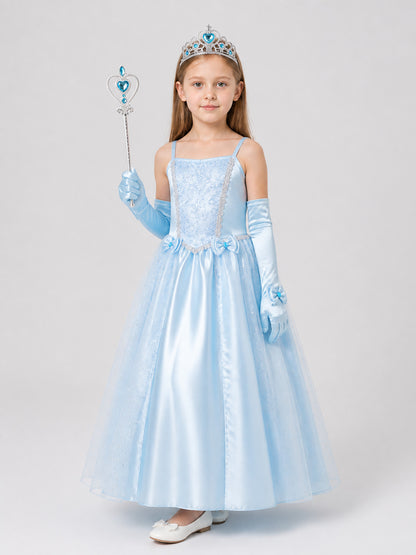 Costume Accessory Set: Crown, Wand, and Gloves Costume Headwear detail