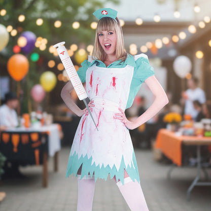 Medical Costume with Apron, Cap, and Syringe